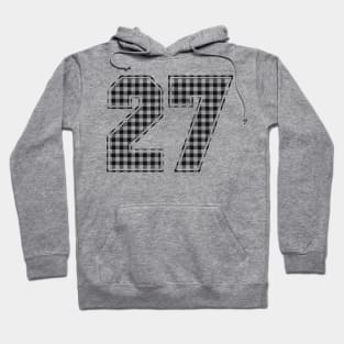 Plaid Number - 27 - Dark Hoodie